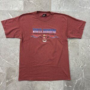 Vintage Harley Davidson Graphic Tee Mens Large Eagle Short Sleeve Kokomo Indiana